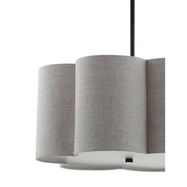 Heather 20 in. 4-Light Oil Rubbed Bronze Adjustable Metal LED Pendant