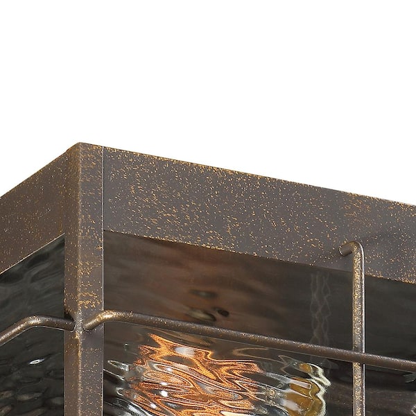 Ward 1-Light Gilded Bronze Outdoor Flush Mount