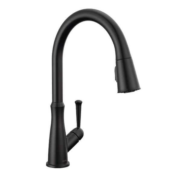 Westville Single Handle Pull Down Sprayer Kitchen Faucet in Matte Black