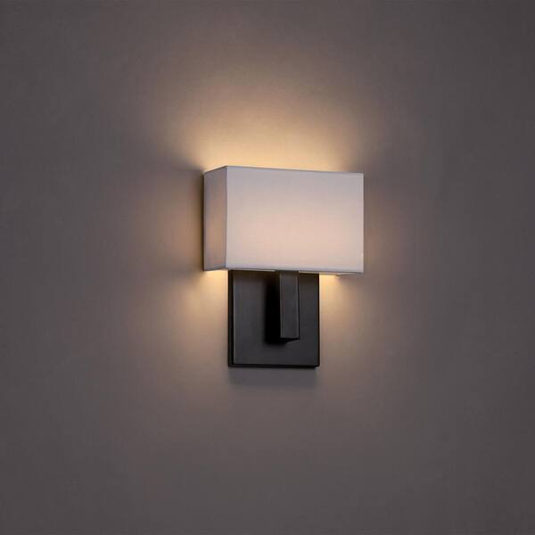 Manhattan 7 in. Brushed Bronze LED Vanity Light Bar and Wall Sconce, 2700K