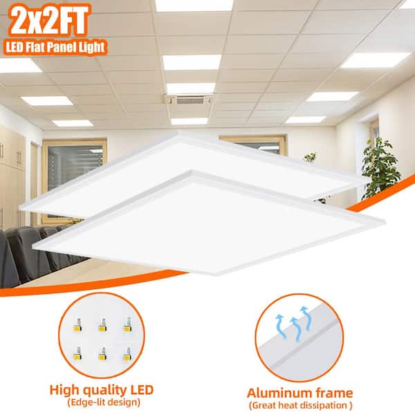 2 ft. x 2 ft. 5800 Lumens Integrated LED Panel Light, 5000K, Office Lighting (4-Pack)