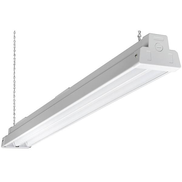 4 ft. White Linear LED High Bay Warehouse Light 9000 Lumens 0 to 10 Volt Dimmable 120-277v  5000K Daylight