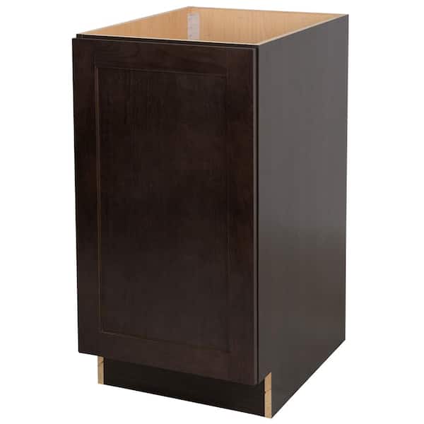Edson Shaker Assembled 18x34.5x24.5 in. Base Cabinet with Pull Out Trash Can in Dusk
