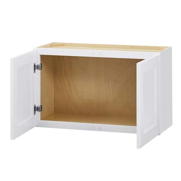 Avondale 30 in. W x 12 in. D x 18 in. H Ready to Assemble Plywood Shaker Wall Bridge Kitchen Cabinet in Alpine White