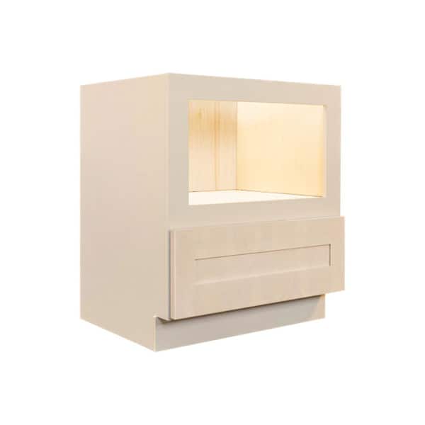Lancaster Stone Wash Plywood Shaker Stock Assembled Base Microwave Kitchen Cabinet 30 in. W x 34.5 in. H x 24 in. D