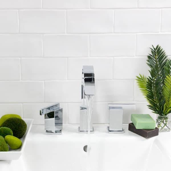 Catalina White 3 in. x 6 in. Polished Ceramic Subway Wall Tile (5.38 sq. ft./case)