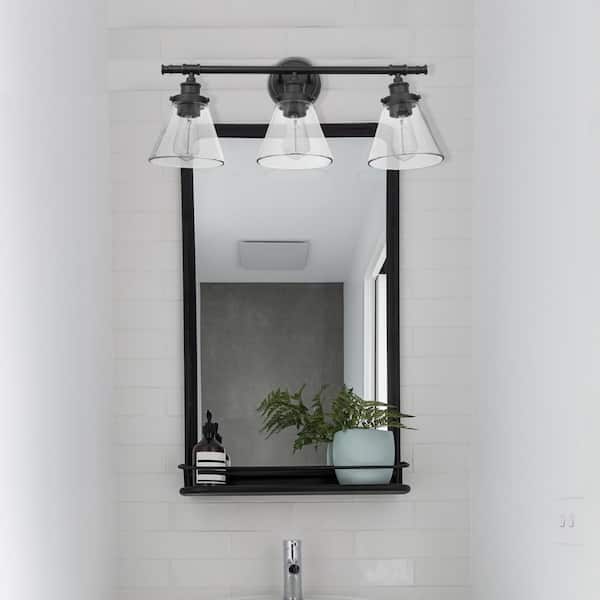 Parker 3-Light Oil Rubbed Bronze 5-Piece All-In-One Bath Light Set