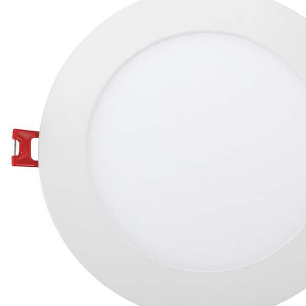 6 in. White Flush Round Wet Rated LED Integrated Recessed Lighting Kit (6-Pack)