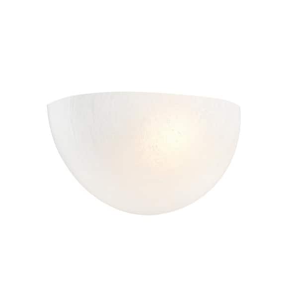 White Alabaster Sleek and Unique Wall Sconce
