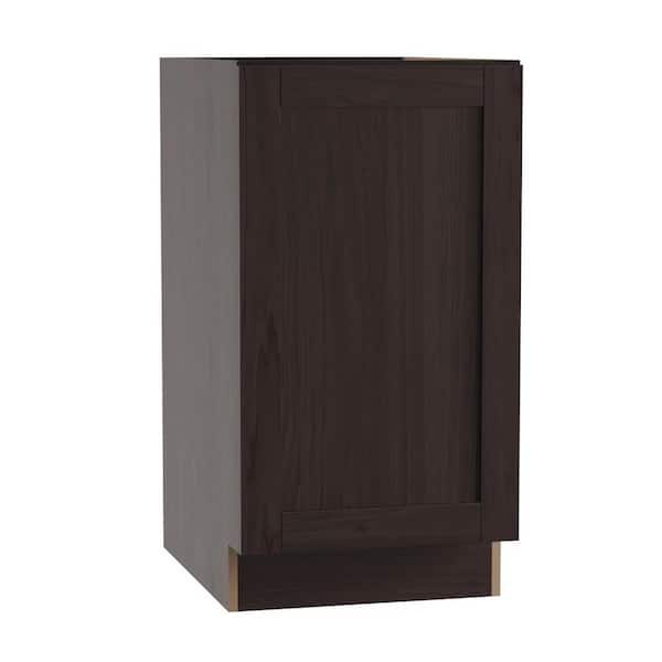 Edson Shaker Assembled 18x34.5x24.5 in. Base Cabinet with Pull Out Trash Can in Dusk