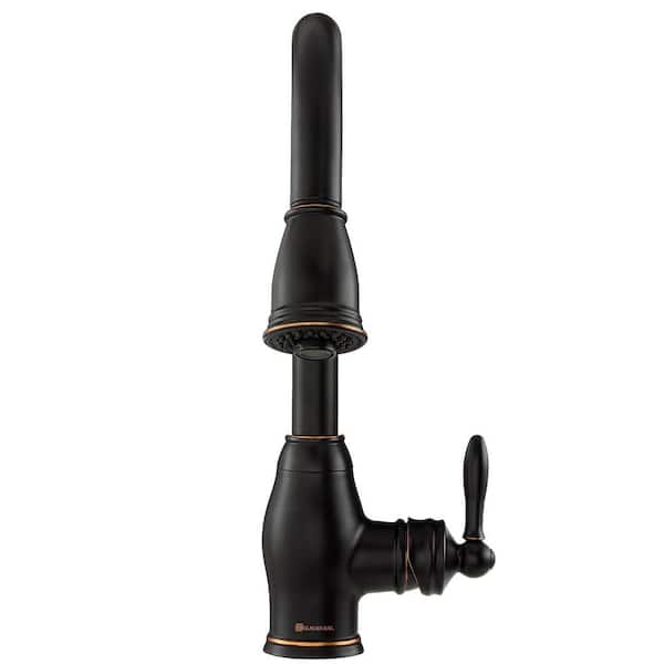 Newbury Single-Handle Pull-Down Sprayer Kitchen Faucet in Oil-Rubbed Bronze