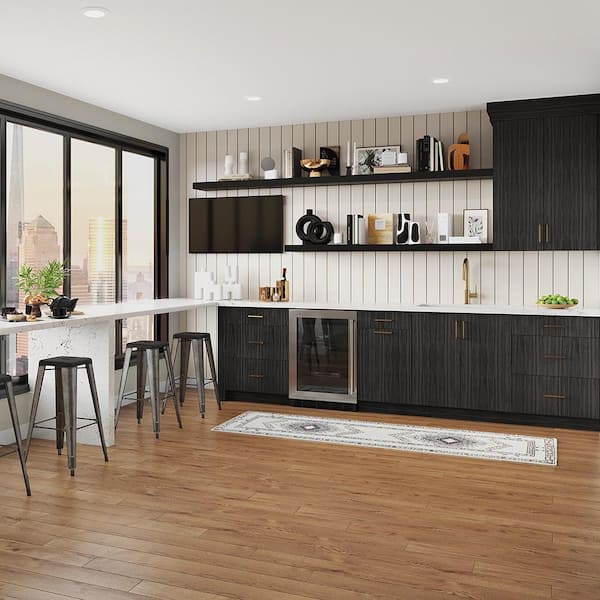 Designer Series Edgeley Assembled 24x42x12.25 in. Diagonal Wall Kitchen Cabinet in Thunder