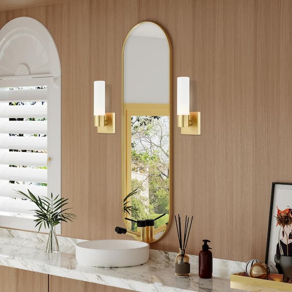 Aspen 1 Light Satin Brass ADA Wall Sconce