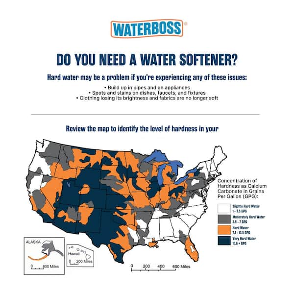 36,400 Grain Water Softener System - Reduces Hardness, Iron, Calcium, Dirt, and Sediment - Model 900