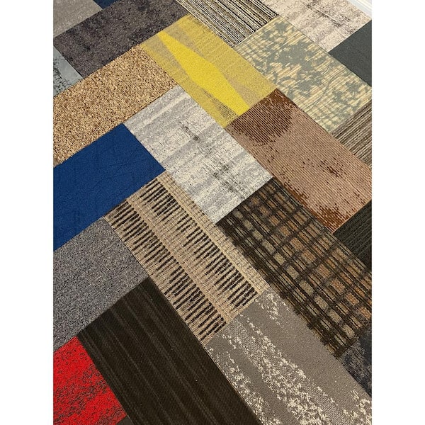 Kaleidoscope Multi Color Residential/Commercial 12 in. x 24 in. Peel and Stick Carpet Tile (24 Tiles/Case) (48 sq. ft.)