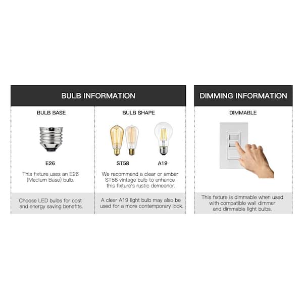 Eliton 1-Light Black/Wood Tone Rustic Farmhouse Wall Sconce with Clear Mason Jar Glass Shades