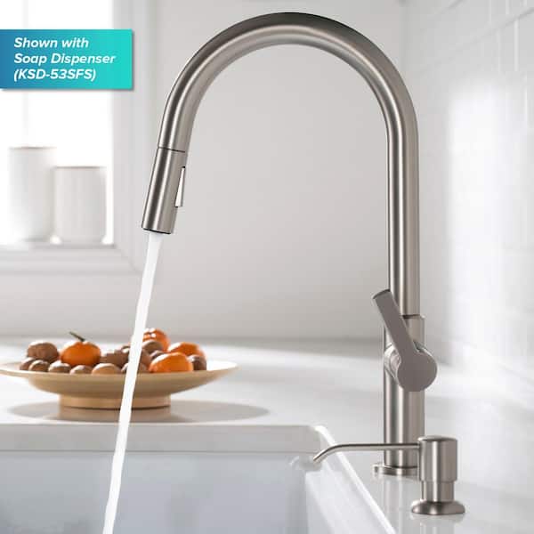 Oletto Single-Handle Pull-Down Sprayer Kitchen Faucet in Spot Free Stainless Steel