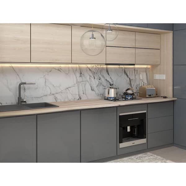 8 ft. L x 25.5 in. D, Unfinished Acacia Butcher Block Standard Countertop, with Live Edge