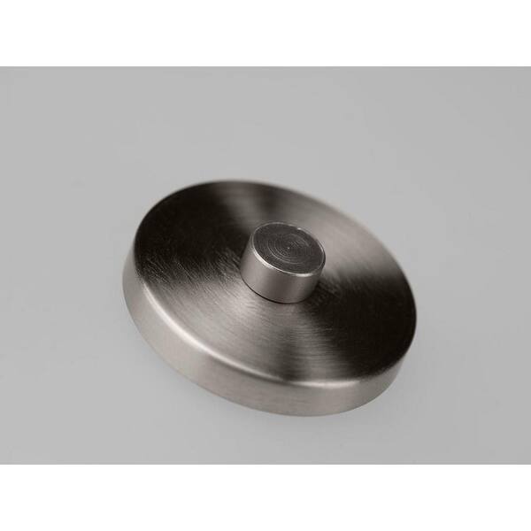 Inspire Collection 13 in. Brushed Nickel LED Bedroom Semi-Flush Ceiling Mount with White Linen Shade