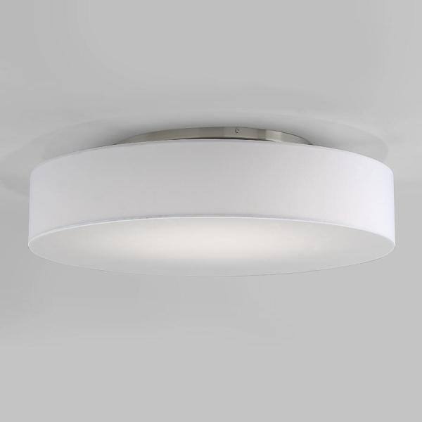 Manhattan 20 in. 1-Light Brushed Nickel LED Semi-Flush Mount