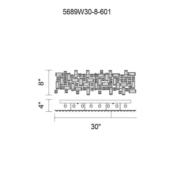Arley 8 Light Vanity Light With Chrome Finish
