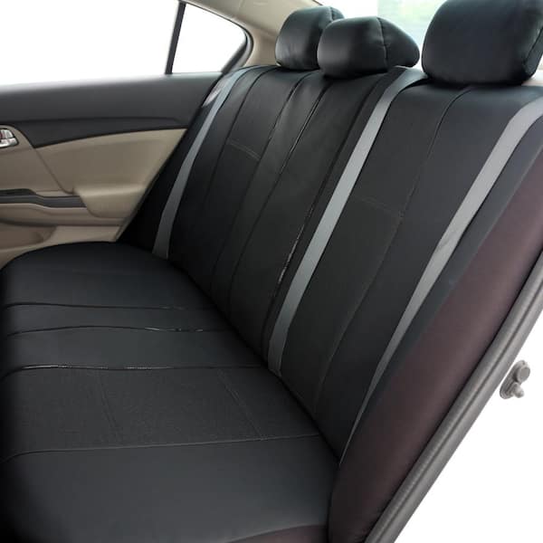Deluxe Leatherette 47 in. x 23 in. x 1 in. Full Set Seat Covers