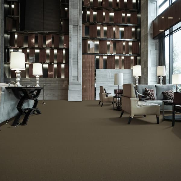 Ramble On  - Maverick - Brown 20 oz. SD Polyester Loop Installed Carpet