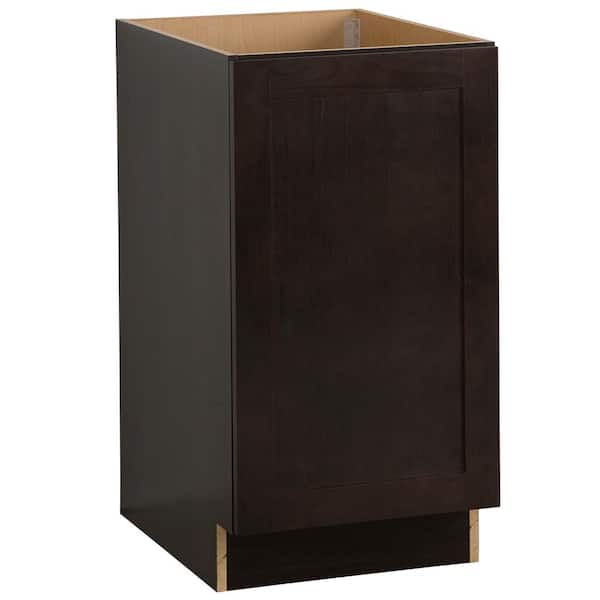 Edson Shaker Assembled 18x34.5x24.5 in. Base Cabinet with Pull Out Trash Can in Dusk