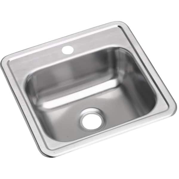 Dayton Stainless Steel 15 in. 1-Hole Drop-in Bar Sink