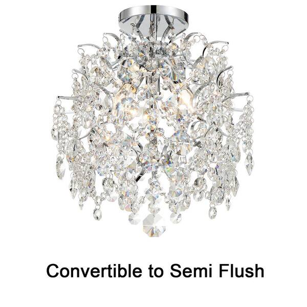 3-Light Chrome Mini Chandelier