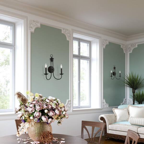 Estate 14 in. 2-Light Black Double Wall Sconce