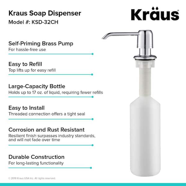 Kitchen Soap Dispenser in Chrome