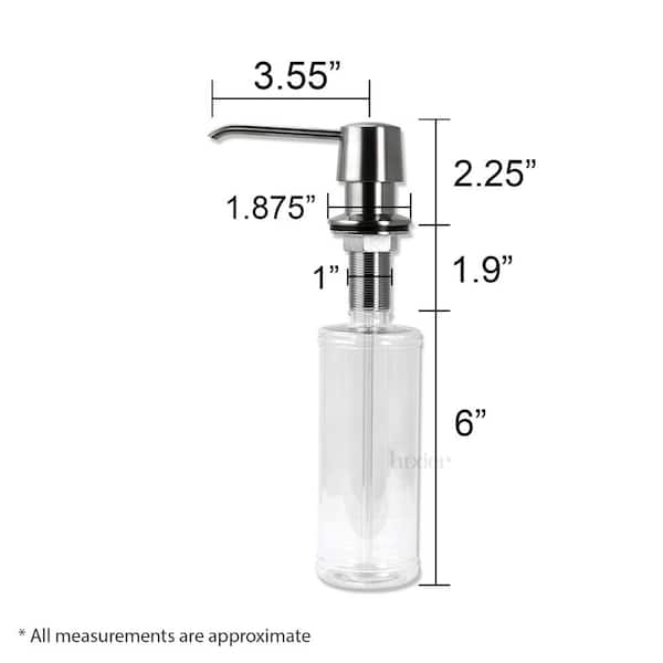Countertop Deck-Mount Metal Soap and Lotion Dispenser in Brushed Nickel