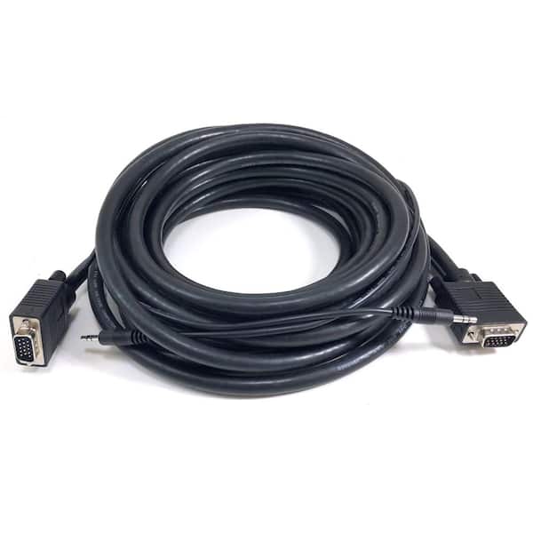 25 ft. XVGA/SVGA/VGA Projector Monitor Cable with 3.5 mm Stereo Audio Plug