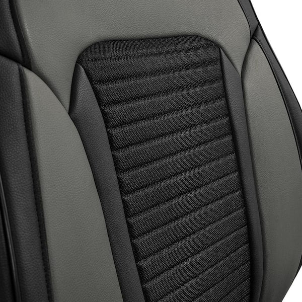 Tour19 Faux Leather 47 in. x 23 in. x 1 in. 3D Mesh Car Seat Cushion - Front Set