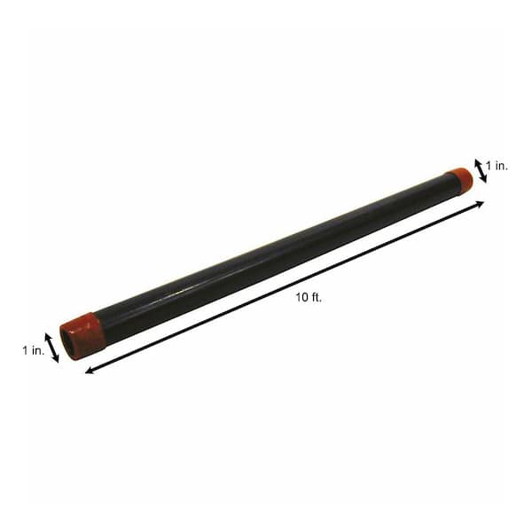 1 in. x 10 ft. Black Steel Pipe