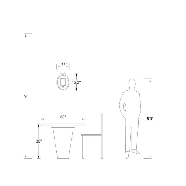 Houston 1-Light Black Dimmable Antique Candle Wall Light With Glass Shade (Set of 2)