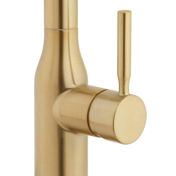 Upson Single-Handle Pull-Down Sprayer Kitchen Faucet in Matte Gold