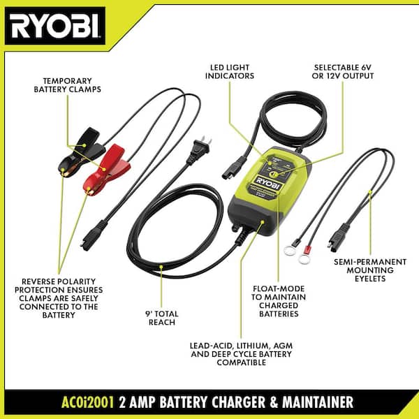 2 Amp Battery Charger and Maintainer