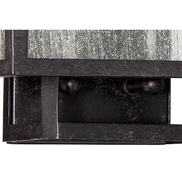 Camden Square 2-Light Aged Black Charcoal Wall Sconce