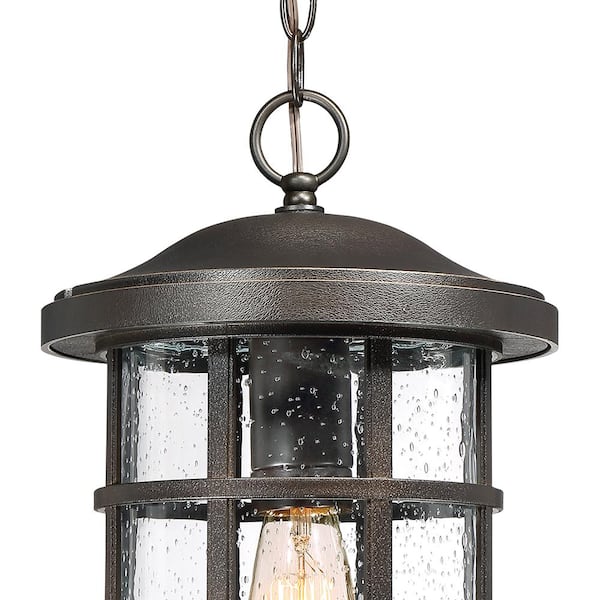 Crusade 1-Light Bronze Outdoor Pendant Light