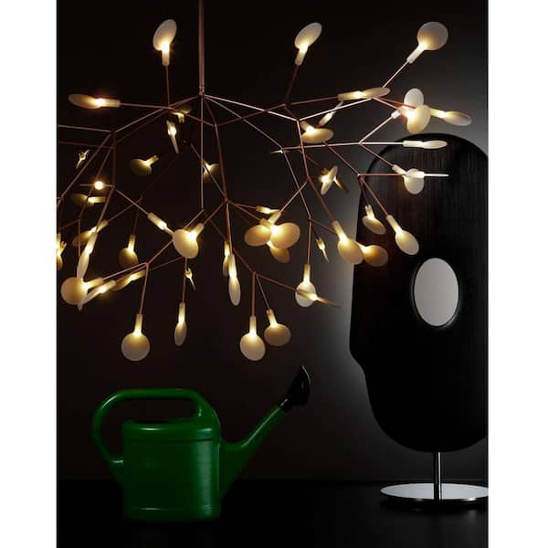 Postmodern 15-Watt 45-Light Integrated LED Rose Gold Unique Modern Linear Chandelier