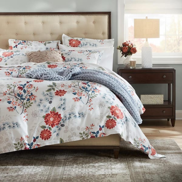 26.5 in. White Ceramic Table Lamp with Linen Shade