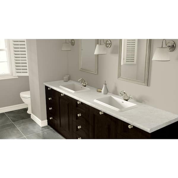 4 ft. x 10 ft. Laminate Sheet in White Carrara with Standard Fine Velvet Texture Finish