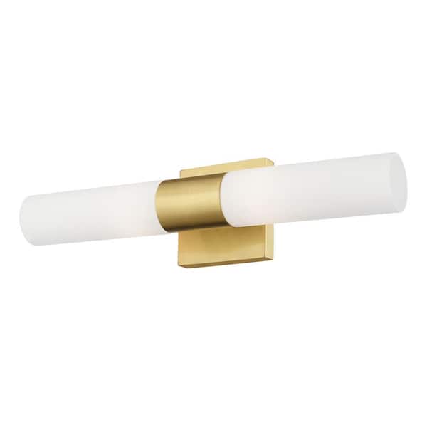 Aspen 2 Light Satin Brass ADA Bath Vanity