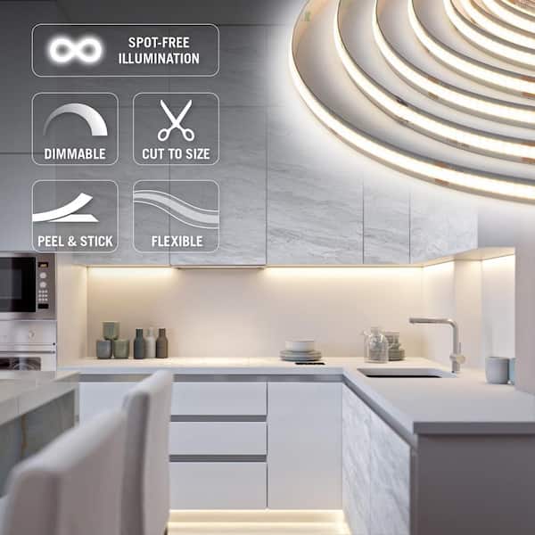 RibbonFlex Pro 24-Volt White COB LED Strip Light Tape 4000K 32 ft. (10m)