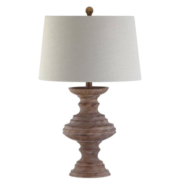 Scarlett 26.5 in. Brown Resin Table Lamp