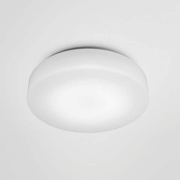 Blo 13 in. 1-Light White LED Flush Mount