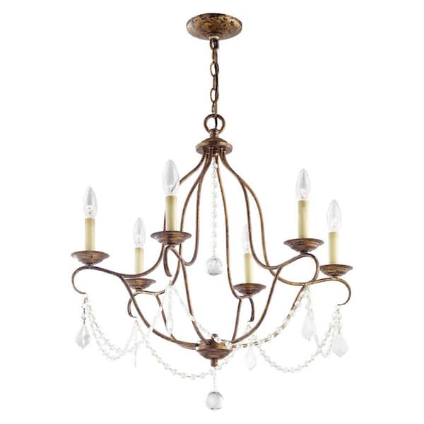 Providence 6-Light Venetian Golden Bronze Incandescent Ceiling Chandelier