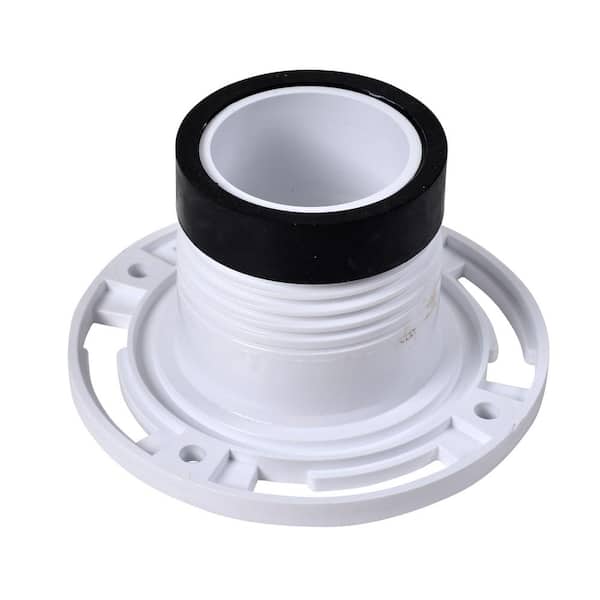 4 in. PVC Twist-N-Set Open Toilet Flange